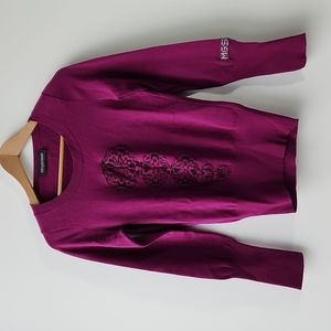 Vintage Made in Italy Maria Grazia Severi Mesh Lace Knit Viscose Sweater